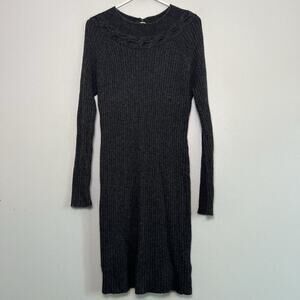 NOT FOR SALE- Paul Costelloe Wool Alpaca Long Sleeve Sweater Dress Gray Sz L